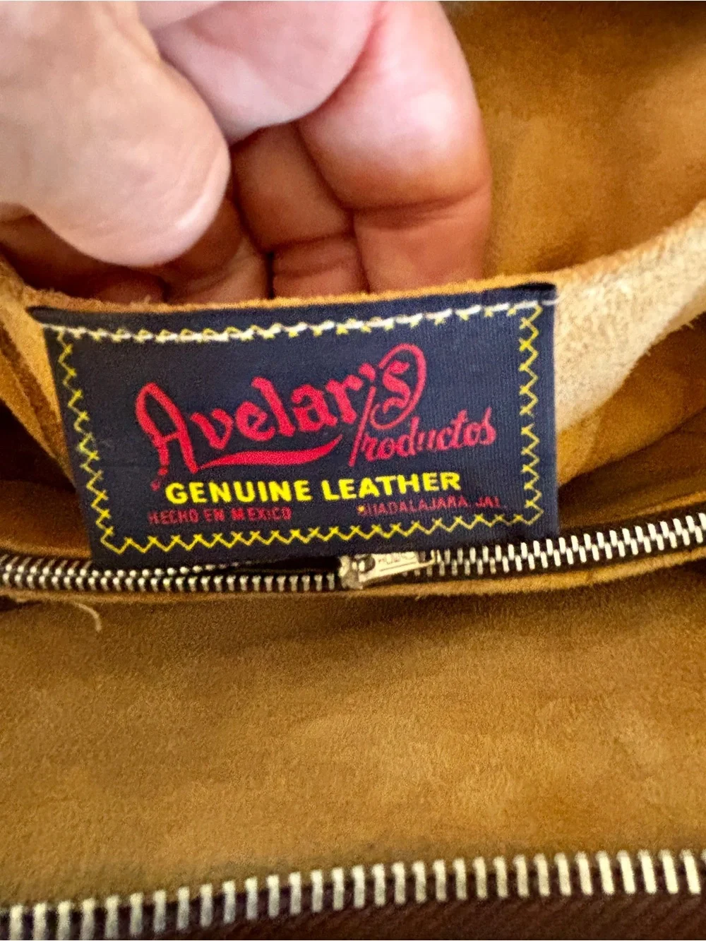 Avelar’s Productos Embossed Leather Bag Mexico Guadalajara